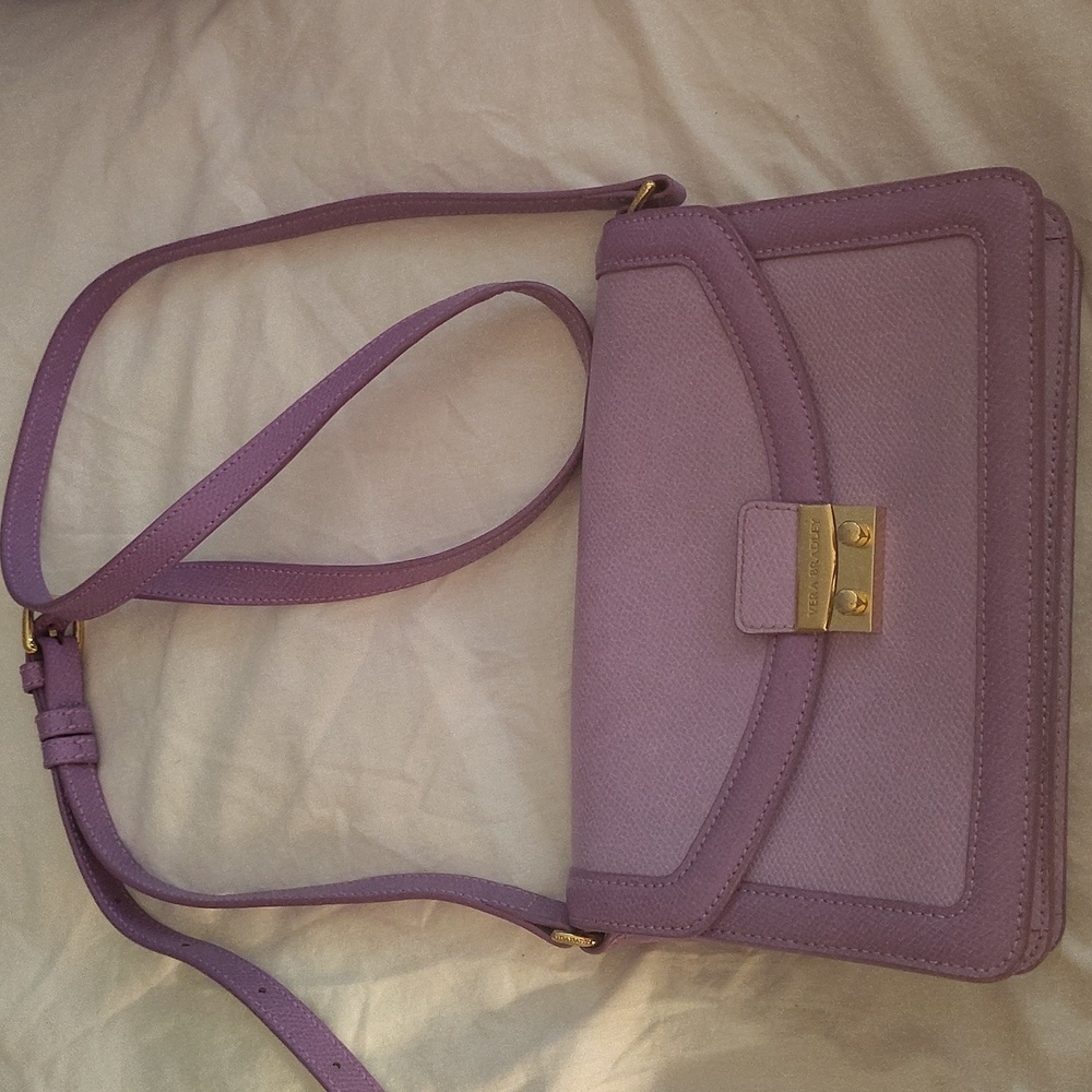 Vera Bradley Genuine Leather Tess Crossbody Purse